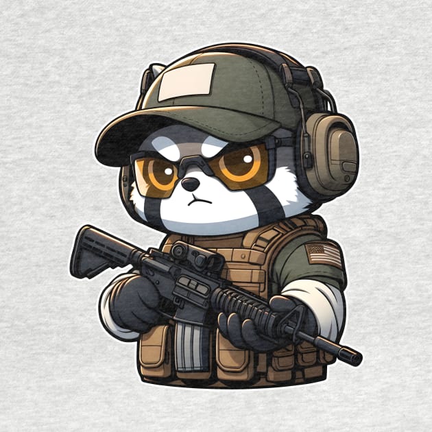 Tactical Tanuki by Rawlifegraphic